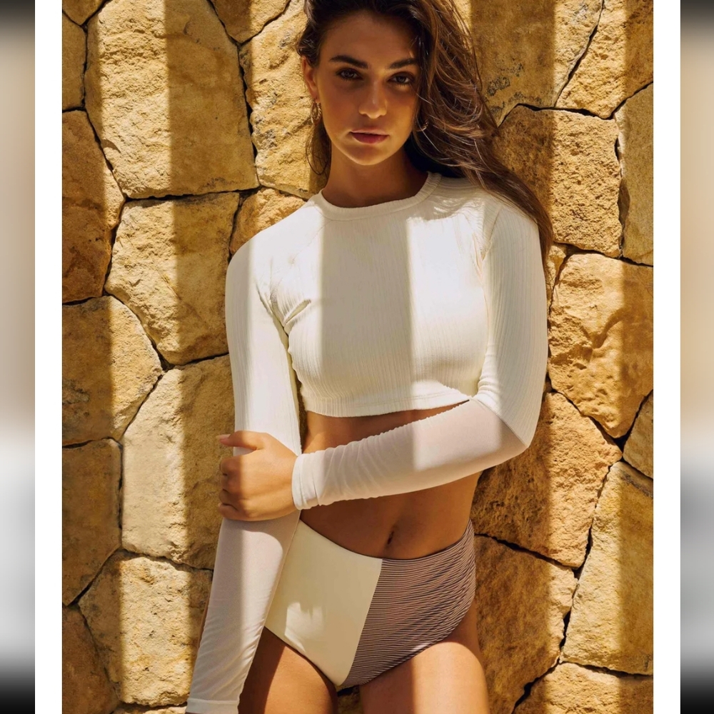 Wet Swimwear Marleigh Macadamia Swimsuit Top / Rashguard